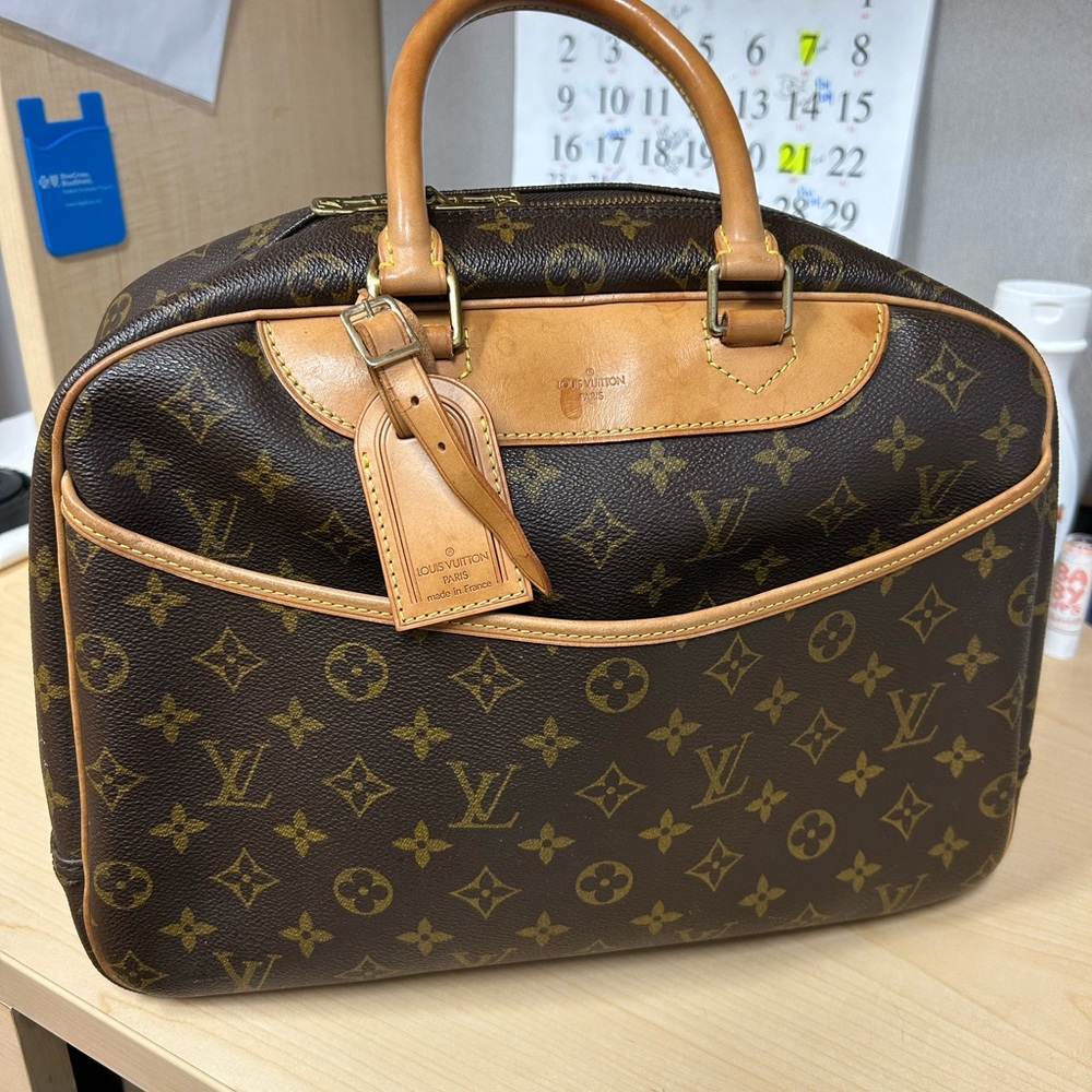 Louis Vuitton Brown and Tan Monogram Satchel